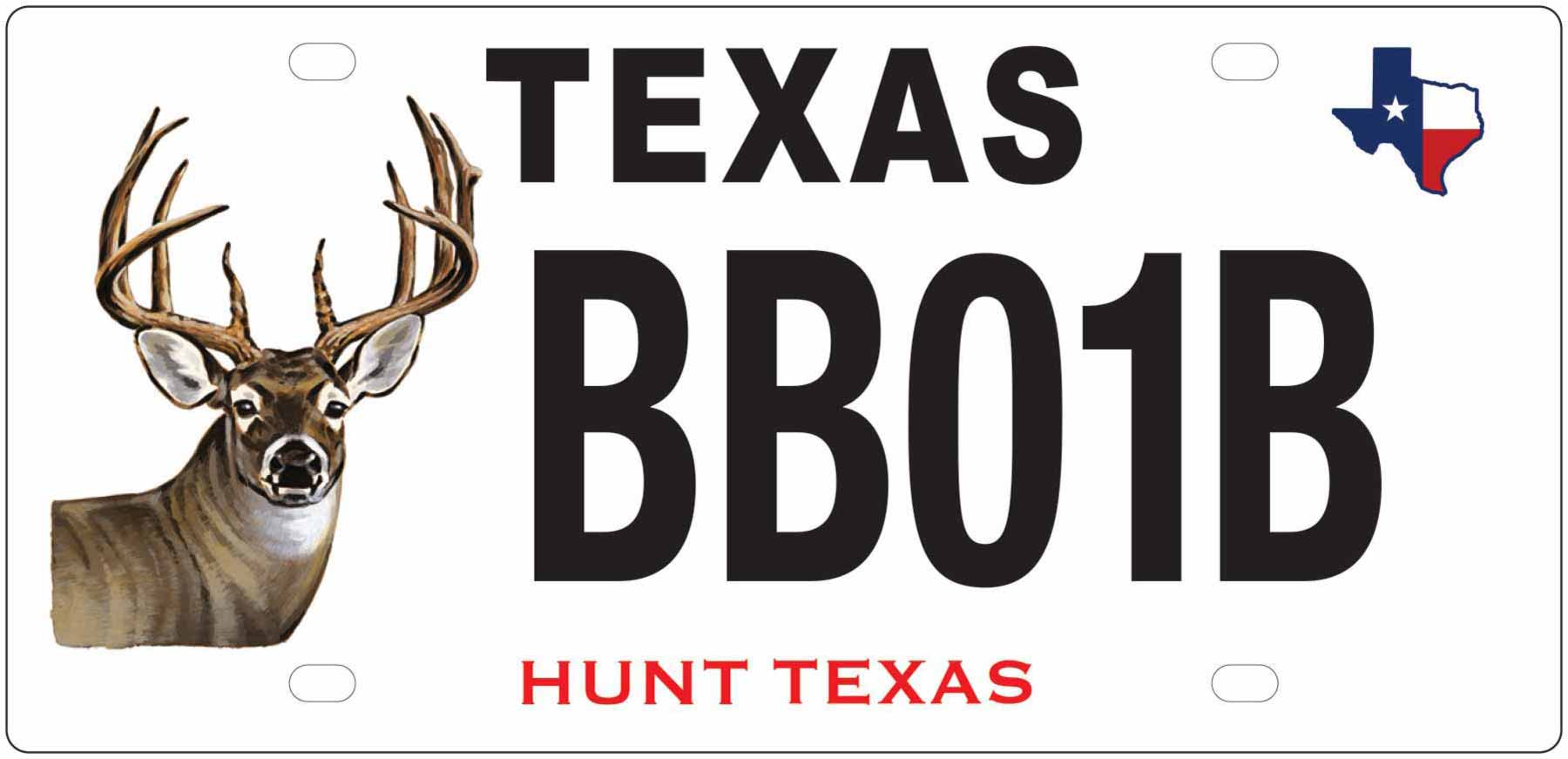 Texas White-tailed Deer License Plate